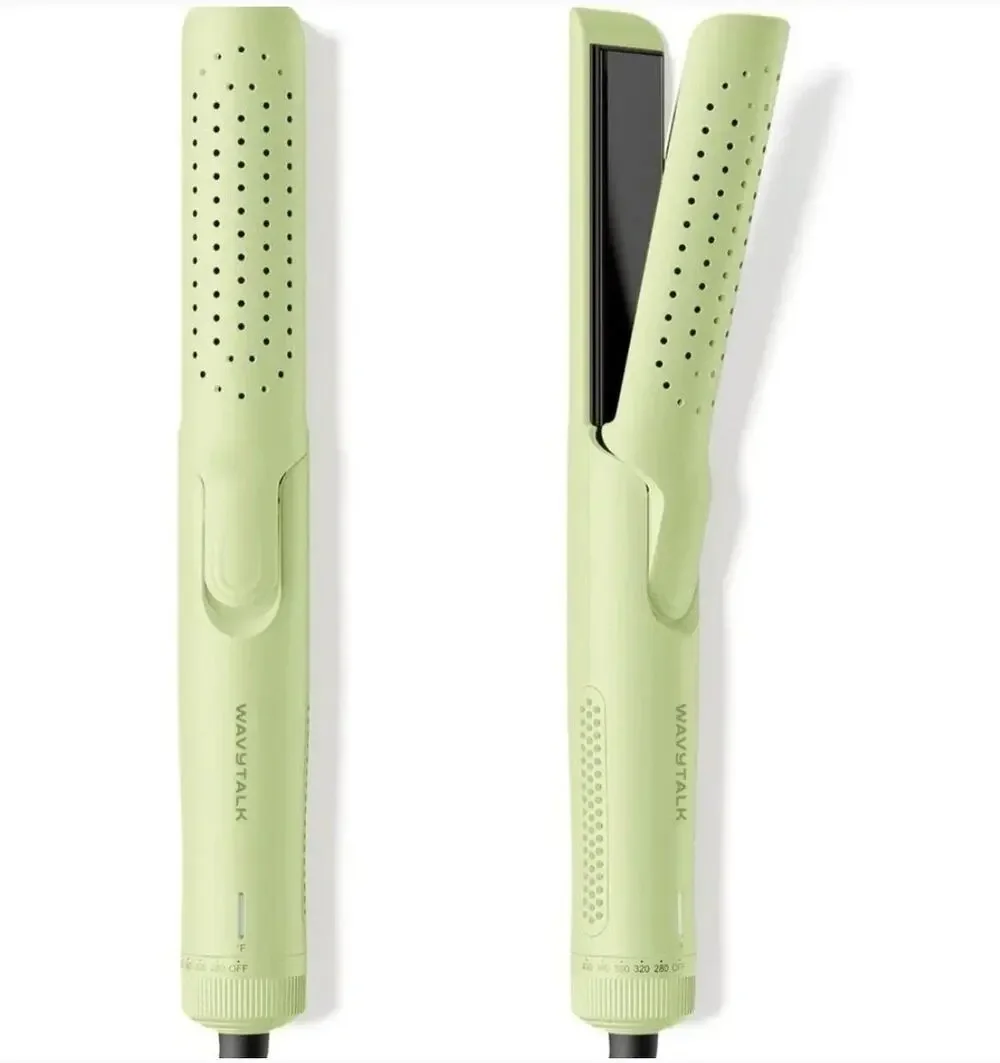 Wavytalk Straightener and Curler 2 in 1 Airflow Styler - Green - New in Box
